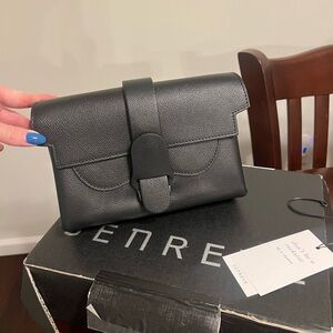 Senreve Black Leather Clutch